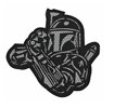 TSNO Reflective Star  Wars with Gun  Patch Black and  White