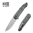 WE KNIFE Smooth Sentinel Flipper Knife Titanium & Carbon Fiber Handle