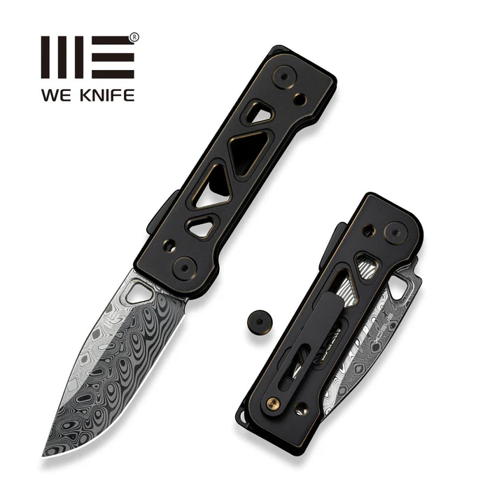 WE KNIFE Tyro Superlock Knife Titanium Damasteel Blade
