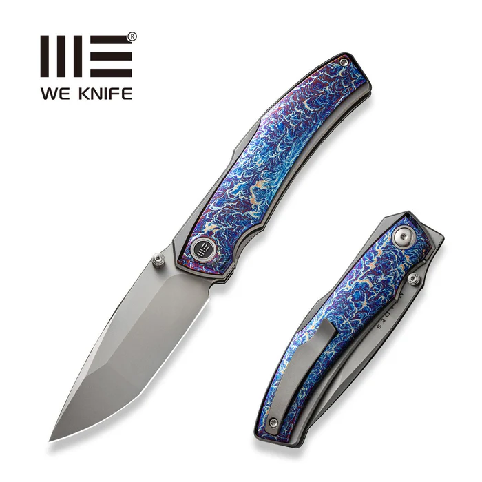 WE KNIFE Swordfin Front Flipper & Thumb Stud Knife Titanium Handle