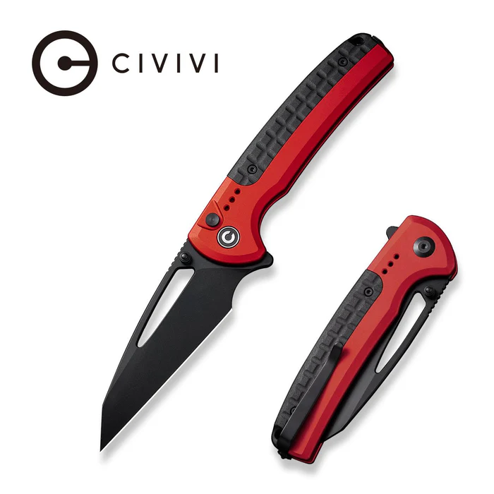 CIVIVI Sentinel Strike Flipper & Thumb Stud & Button Lock Knife Aluminum & FRN Handle