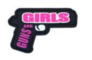 Tsno Guns and Girls PVC Patch Pink