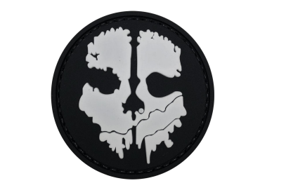 Tsno Call of Duty Ghost Skull PVC Patch Black and White