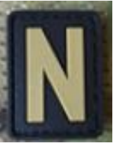 Tsno Letter N PVC Patch Tan