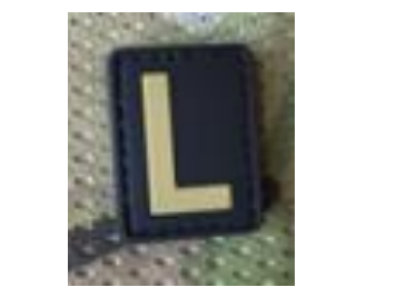 Tsno Letter L PVC Patch Tan