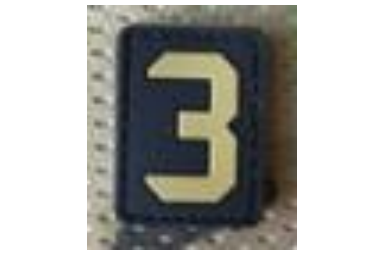 Tsno Number 3 PVC Patch Tan