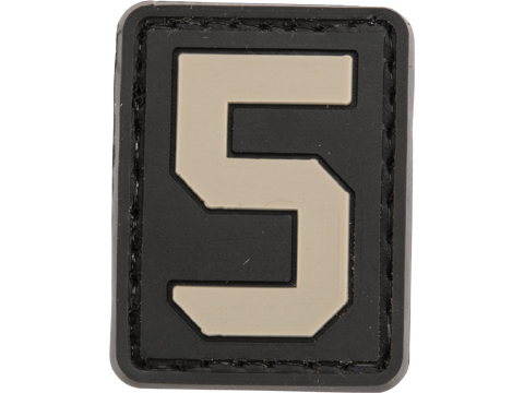 Tsno Number 5 PVC Patch Gray
