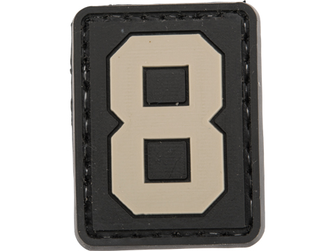 Tsno Number 8 PVC Patch Gray