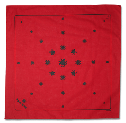 Spyderco Bandana Red w/ Black Bugs 