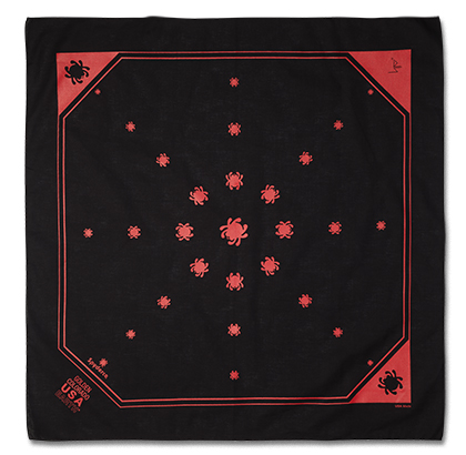 Spyderco Bandana Black w/ Red Bugs 