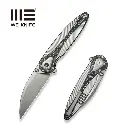 WE KNIFE Zenthra Grey Titanium With Aluminum Foil Carbon Fiber Inley