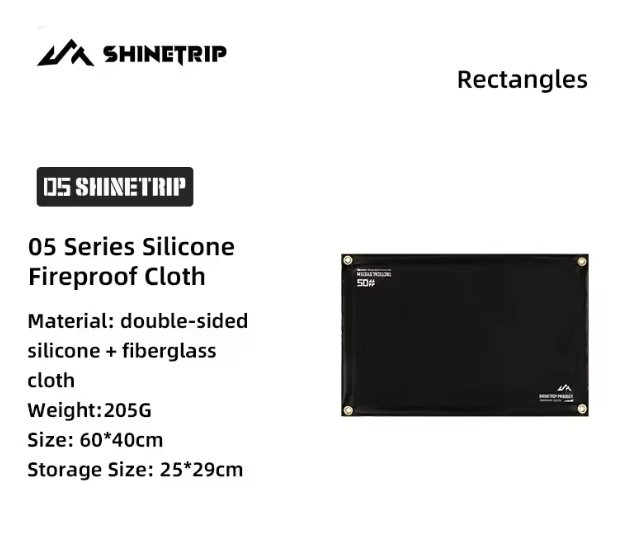 Shine trip Silicone fireproof cloth Rectangle 