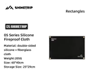 Shine trip Silicone fireproof cloth Rectangle 