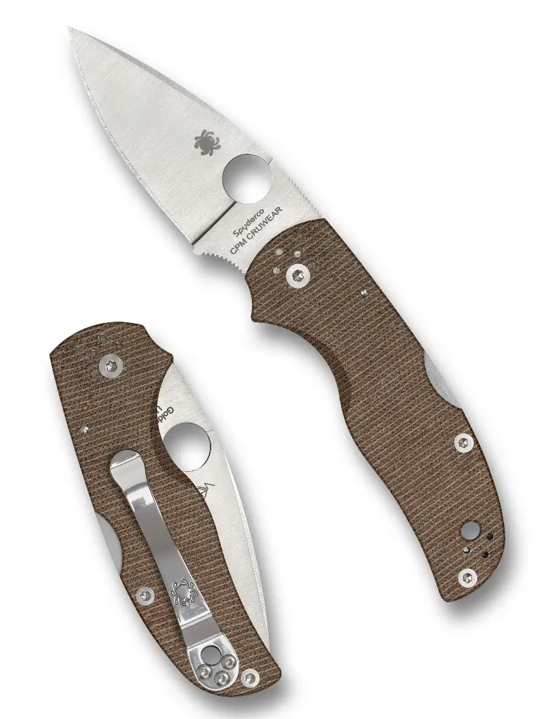 Spyderco Native 5 Brown Canvas Micarta CPM Cru-Wear