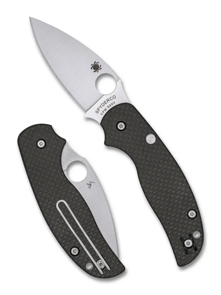 Spyderco Sage 6 Button Release Compression Lock Carbon Fiber CPM S90V Sprint Run