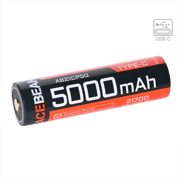 Acebeam 21700 5000mAh Battery USB-C Rechargeable