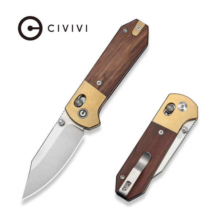 CIVIVI Yonder Guibourtia Wood - Brass Bolsters