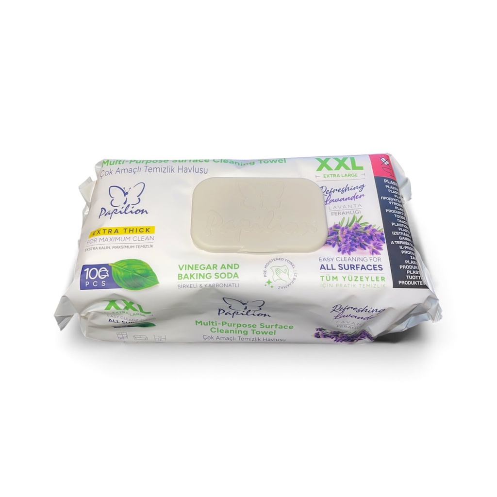 Papilion XXL Multi-Purpose Surface Cleaning Towel 100 pcs - Lavender