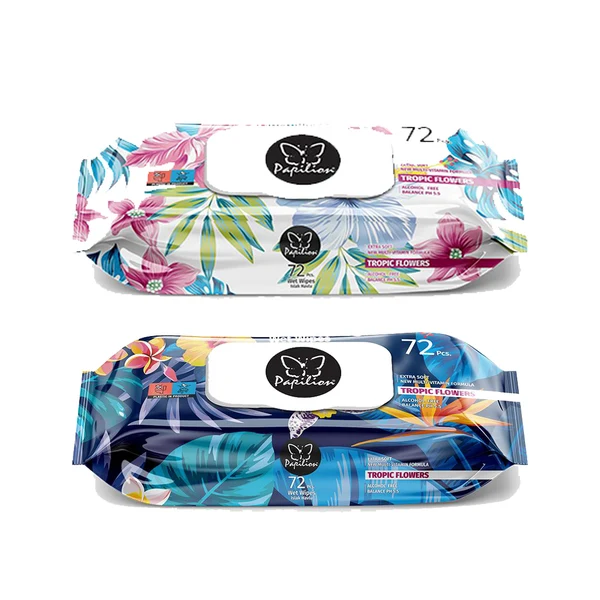 Papilion Tropical Wet Wipes 72 pcs 