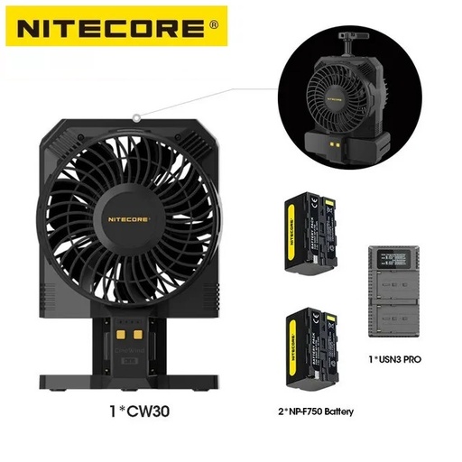 [CW30-2XNP-F750] Nitecore Cinewind CW30 (with two NP-F750 Battery)
